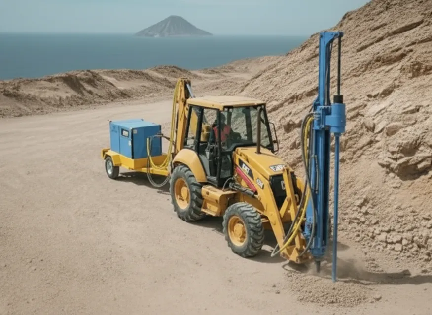 Perforadora DTH con Compresor