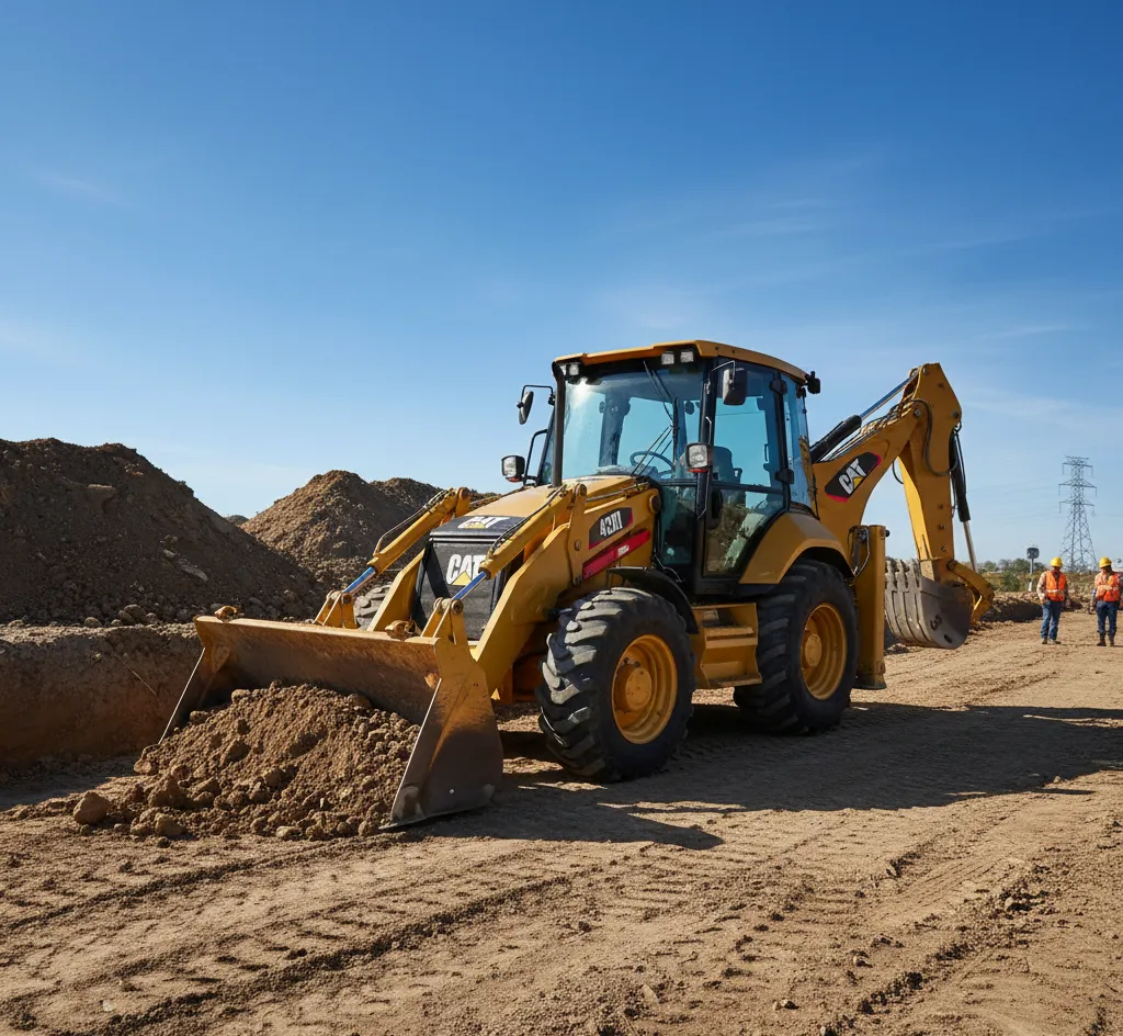 Retroexcavadora en Santiago