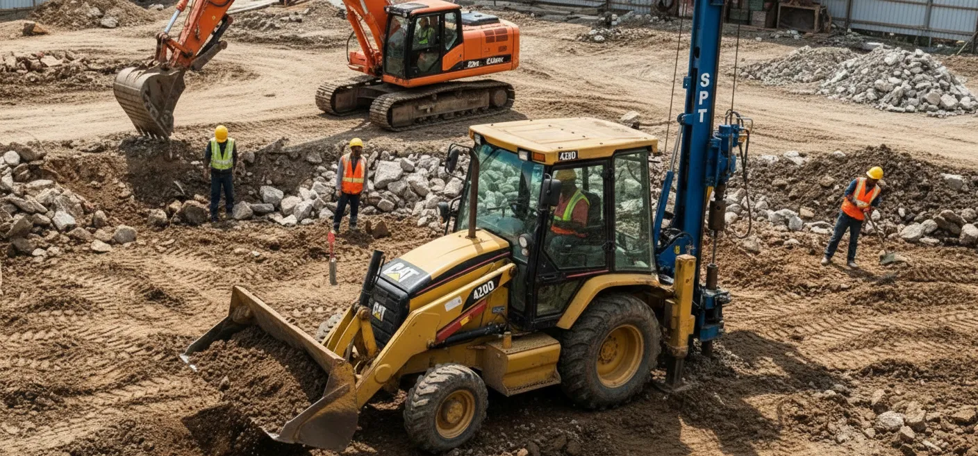 Ensayo SPT en ejecución