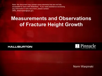 Más sobre Mediciones y Observaciones del Crecimiento en Altura de Fracturas