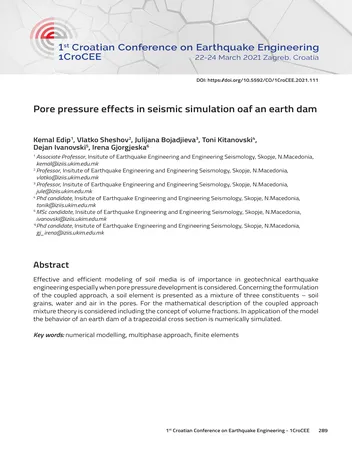 Más sobre Efectos de la Presión del Agua de Poros en la Simulación Sísmica de una Presa de Tierra.