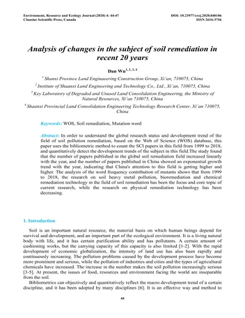 Más sobre Análisis de Cambios en el Tema de la Remediación de Suelos en los Últimos 20 Años